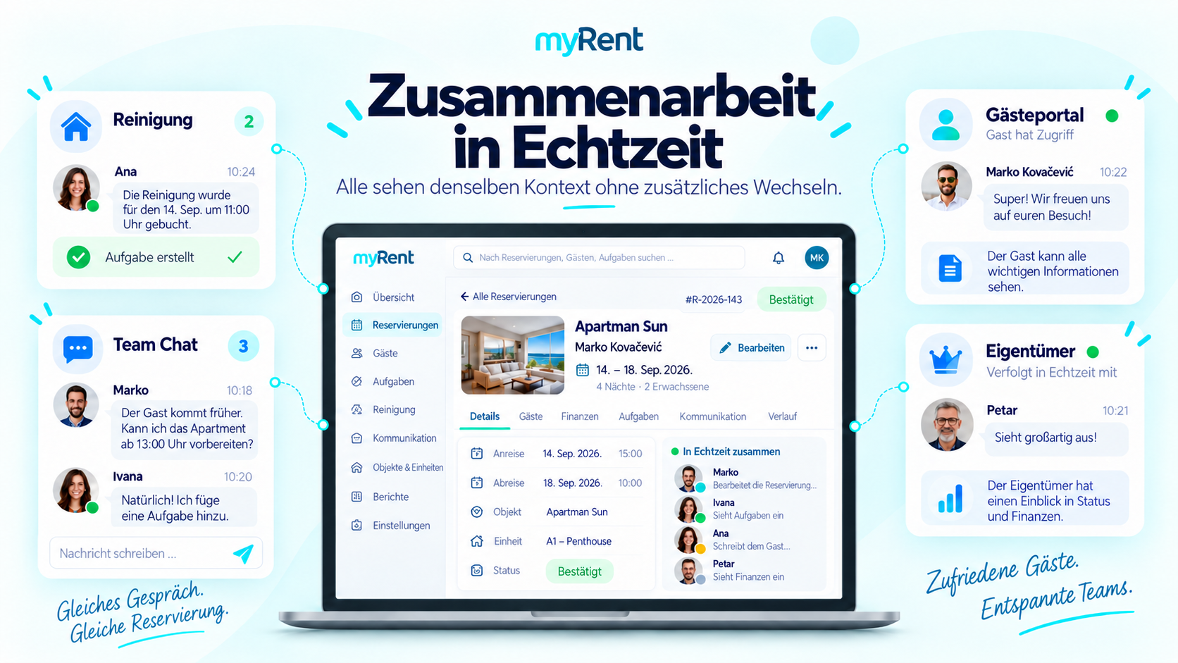 MyRent Tasks und Team Chat – vom Gespräch zur erledigten Aufgabe